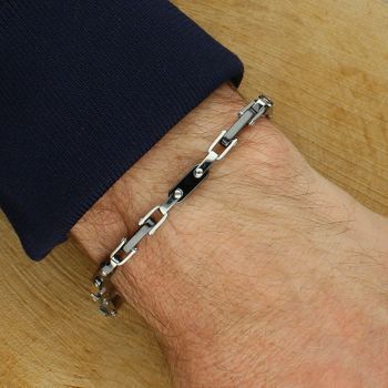 Męska bransoletka Maserati JM226ATZ75 – stal i ceramika, srebrna elegancja black.jpg