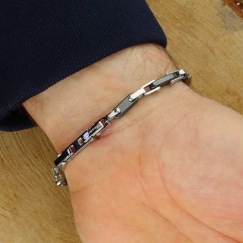 Męska bransoletka Maserati JM226ATZ75 – stal i ceramika, srebrna elegancja zapięcie.jpg