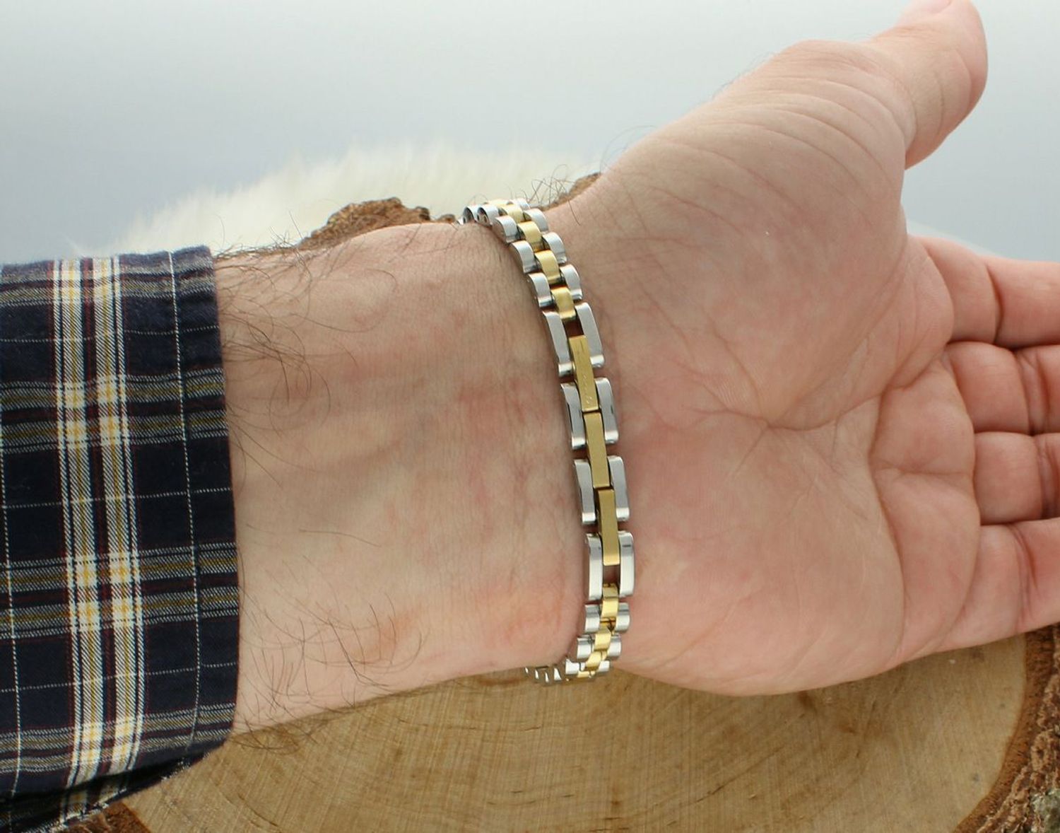 Bransoletka Męska Maserati JM320AST09 – Bicolor Złoto i Srebro  Biżuteria Maserati.jpg