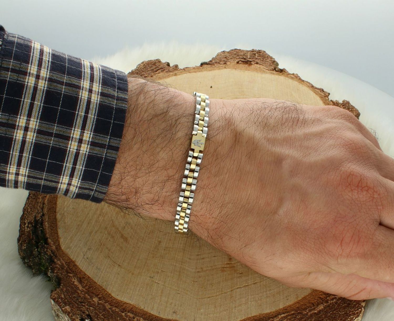 Bransoletka Męska Maserati JM320AST09 – Bicolor Złoto i Srebro  Biżuteria Maserati.jpg