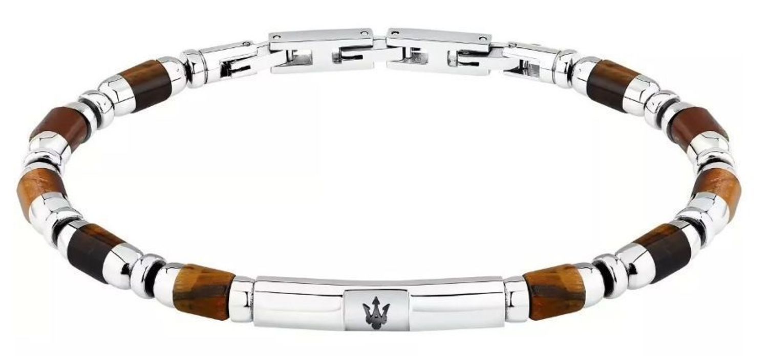 Bransoletka Męska Maserati JM334AVD47 – Stal i Tygrysie Oko  Biżuteria Męska Maserati.jpg