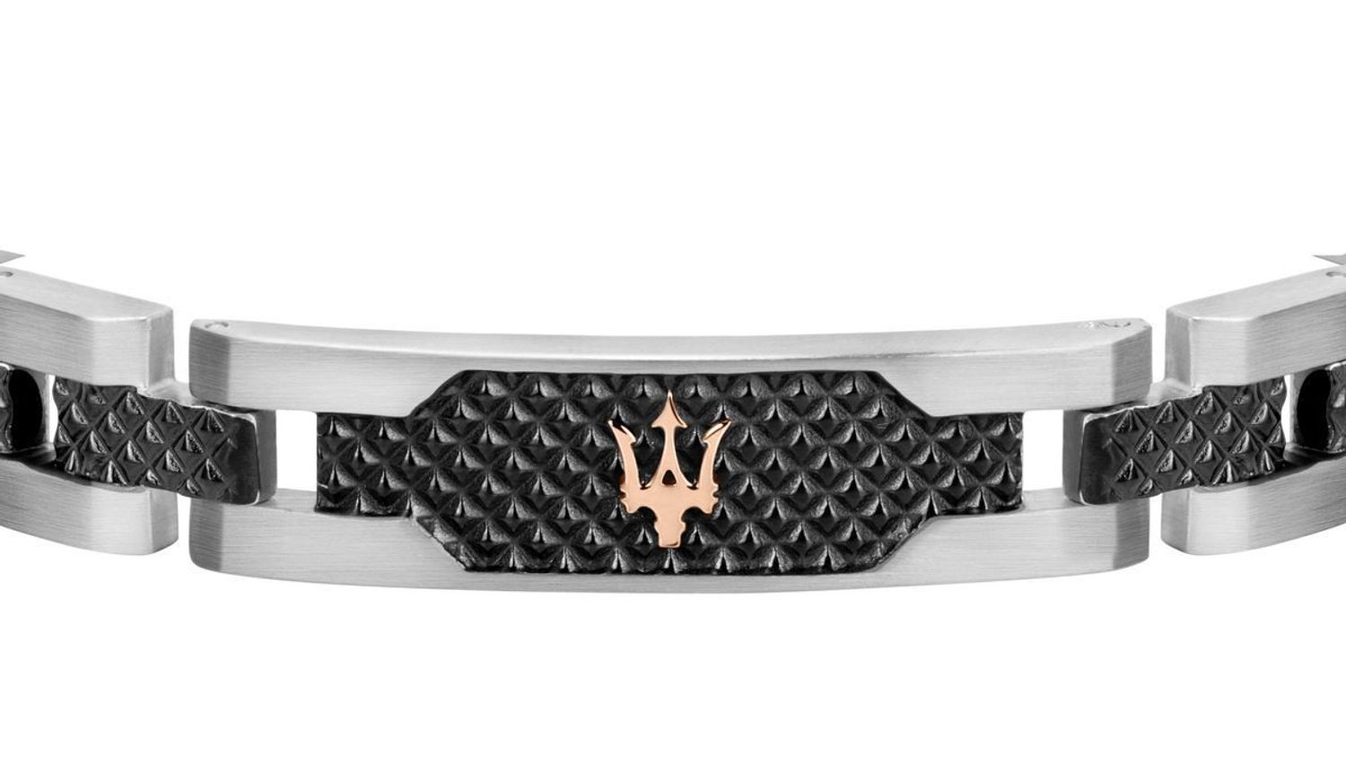 Bransoletka męska stalowa Maserati srebrna z logo JM419ASC01. Męska bransoletka Maserati. Bransoletka męska z logo. Bransoletka męska Maserati. Bransoletka włoskiej marki Maserati na prezent dla mężczyzny..jpg