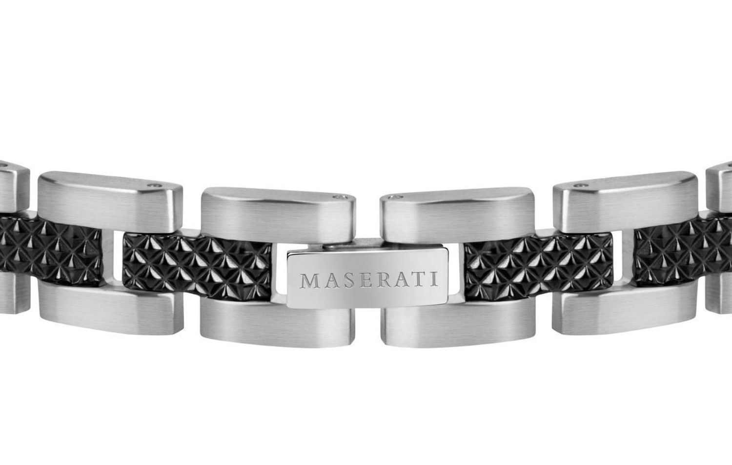 Bransoletka męska stalowa Maserati srebrna z logo JM419ASC01. Męska bransoletka Maserati. Bransoletka męska z logo. Bransoletka męska Maserati. Bransoletka włoskiej marki Maserati na prezent dla mężczyzny..jpg