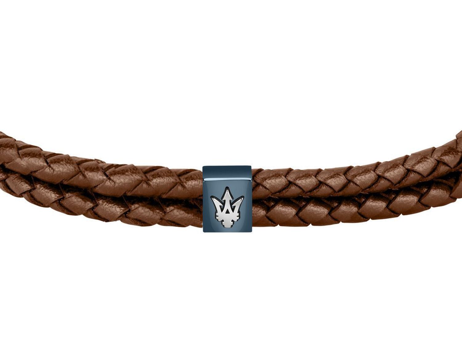 Bransoletka męska Maserati brązowa skóra podwójna plecionka JM422AVE14 stal👍Bransoletki męskie Maserati 🎁 Bransoletki z grawerem Maserati (2).jpg