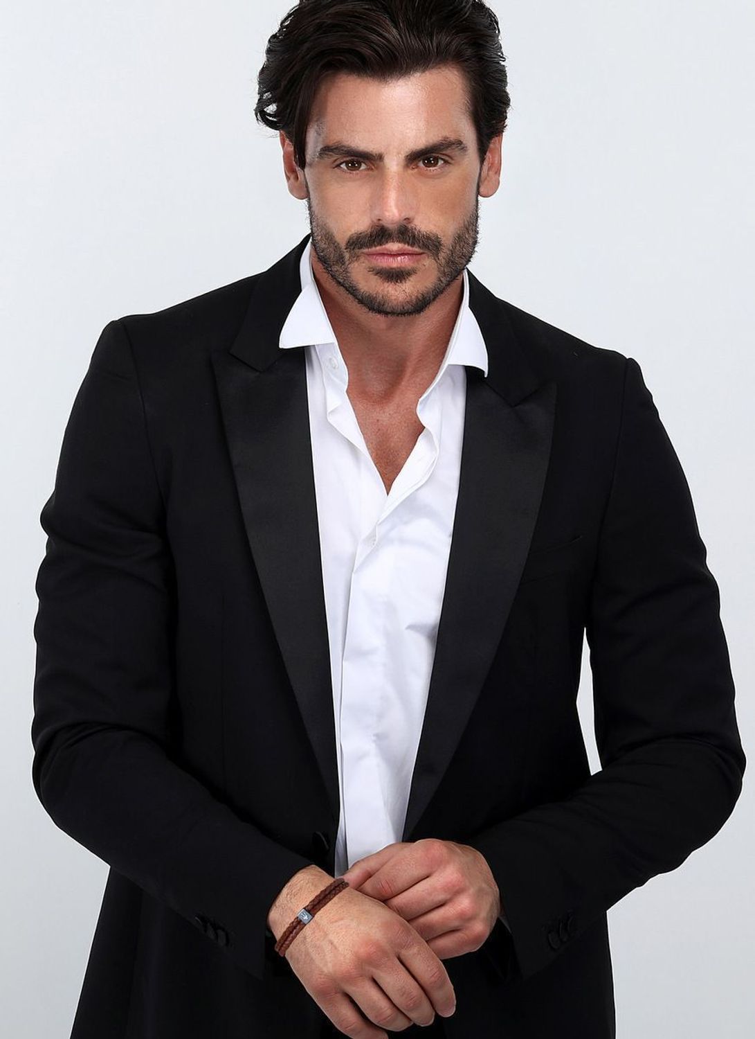 Bransoletka męska Maserati brązowa skóra podwójna plecionka JM422AVE14 stal👍Bransoletki męskie Maserati 🎁 Bransoletki z grawerem Maserati (2).jpg