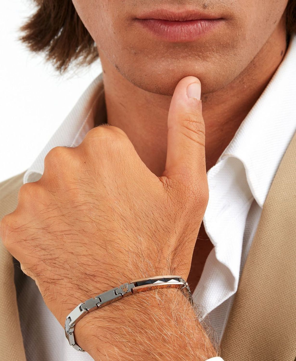 Bransoletka męska Maserati czarna ceramika różowe złoto JM423ATZ32 stal 👍Bransoletki męskie Maserati  (2).jpg