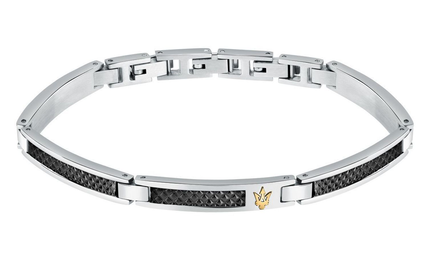 Bransoletka męska stalowa Maserati srebrno-czarna JM423AVD24👍Bransoletki męskie Maserati 🎁 Bransoletki z grawerem Maserati (2).jpg