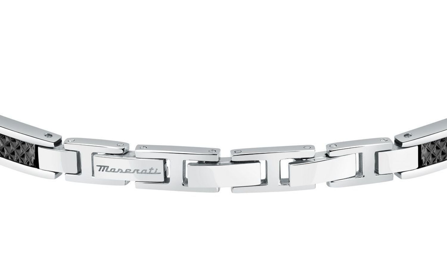 Bransoletka męska stalowa Maserati srebrno-czarna JM423AVD24👍Bransoletki męskie Maserati 🎁 Bransoletki z grawerem Maserati (2).jpg