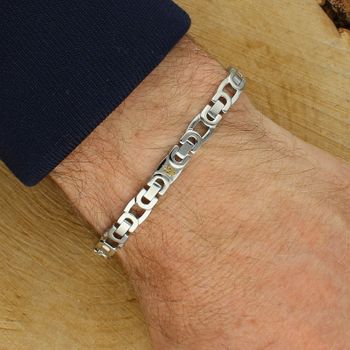 Męska bransoleta Maserati Iconic – stalowa, srebrna, rozmiar 18+ (3,5 cm) fascion.jpg