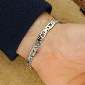 Męska bransoleta Maserati Iconic – stalowa, srebrna, rozmiar 18+ (3,5 cm) zapięcie.jpg