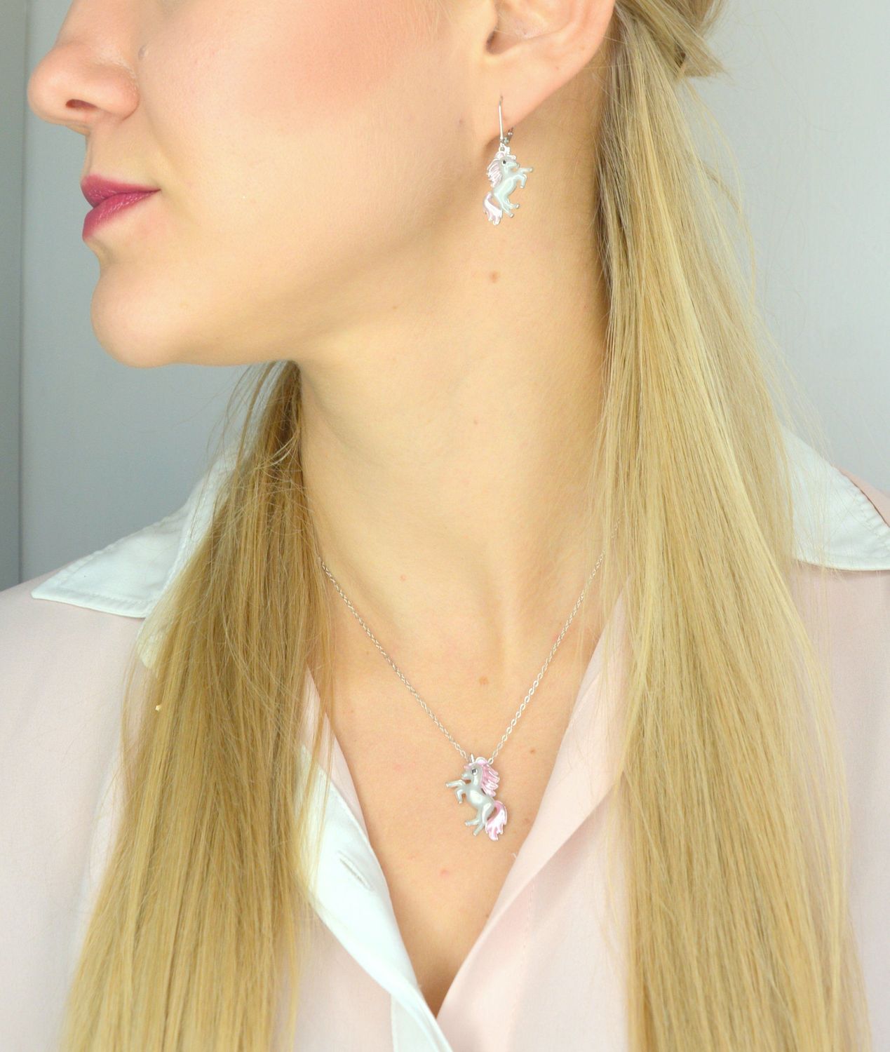 Srebrny naszyjnik dla dziecka jednorożec JMAD0011PN38v.jpg