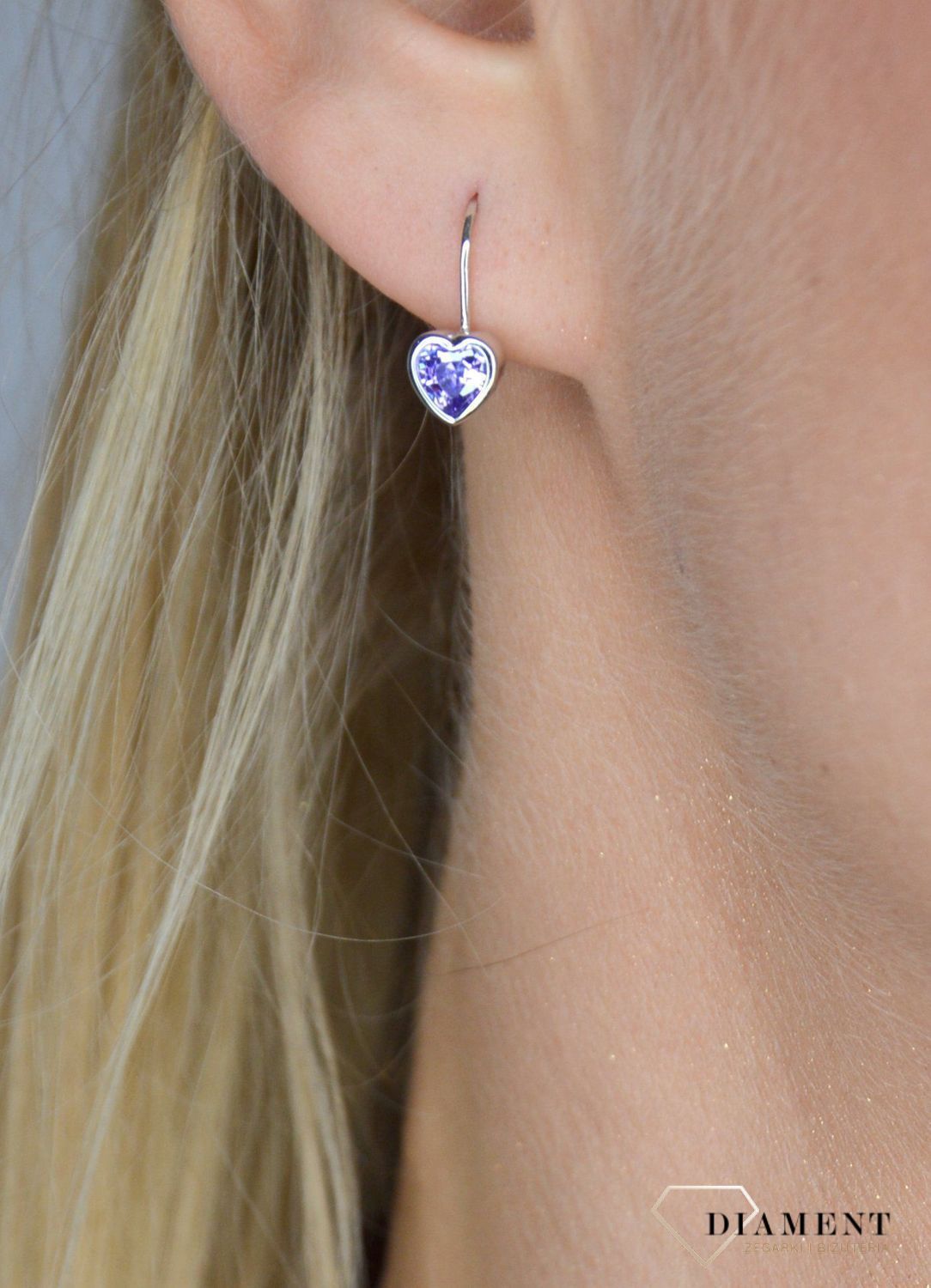 Kolczyki srebrne fioletowe serca JMAD0015FE01.jpg