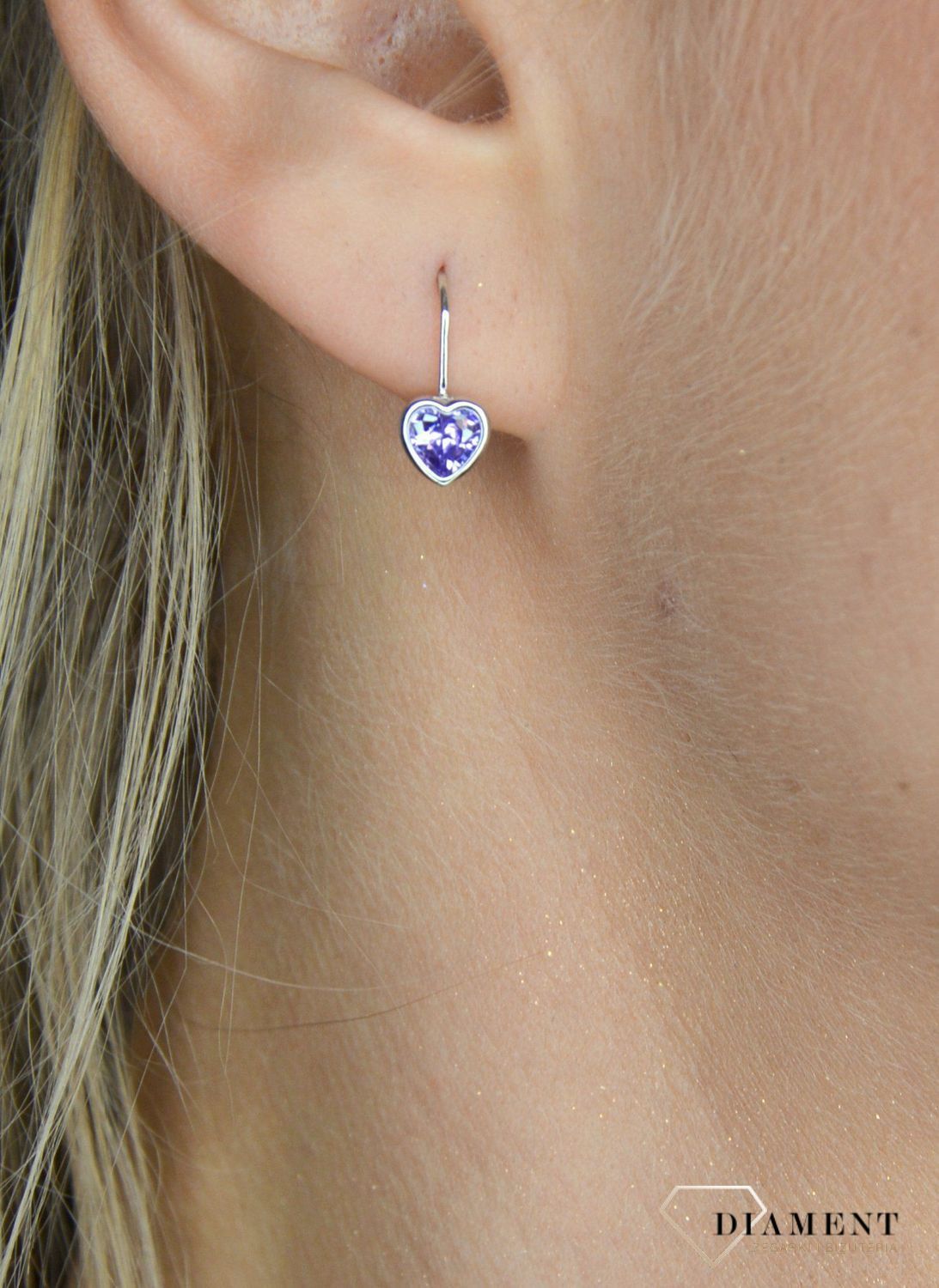 Kolczyki srebrne fioletowe serca JMAD0015FE01.jpg