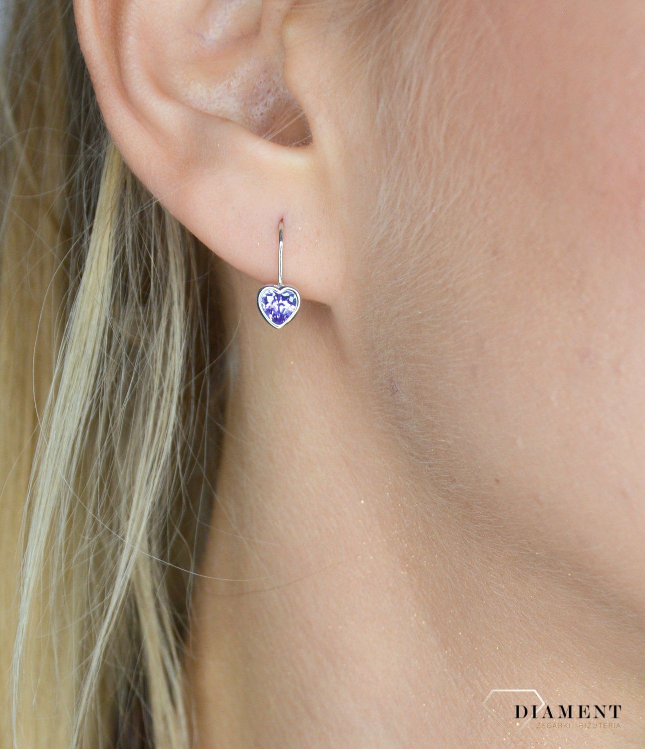 Kolczyki srebrne fioletowe serca JMAD0015FE01.jpg
