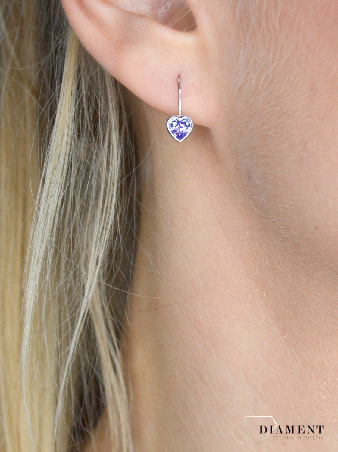 Kolczyki srebrne fioletowe serca JMAD0015FE01.jpg