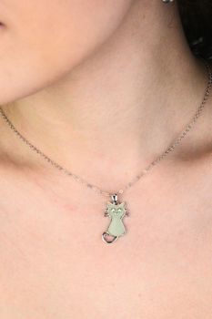 Dziecięcy srebrny naszyjnik MINET KOT świecący w ciemności. Rodowane srebro Ag 925, lekki, bezpieczny i idealny na prezent dla dzieci. Sprawdź! (2).jpg