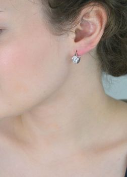 Srebrne kolczyki dla dziewczynki 'Psia łapka' z cyrkonią JMAD0029SE00. Kolczyki koła z psią łapką ozdobione białą cyrkonią. Doskonały na prezent dla wielbicieli zwierząt. Komplet dla dziewczynki (2).JPG