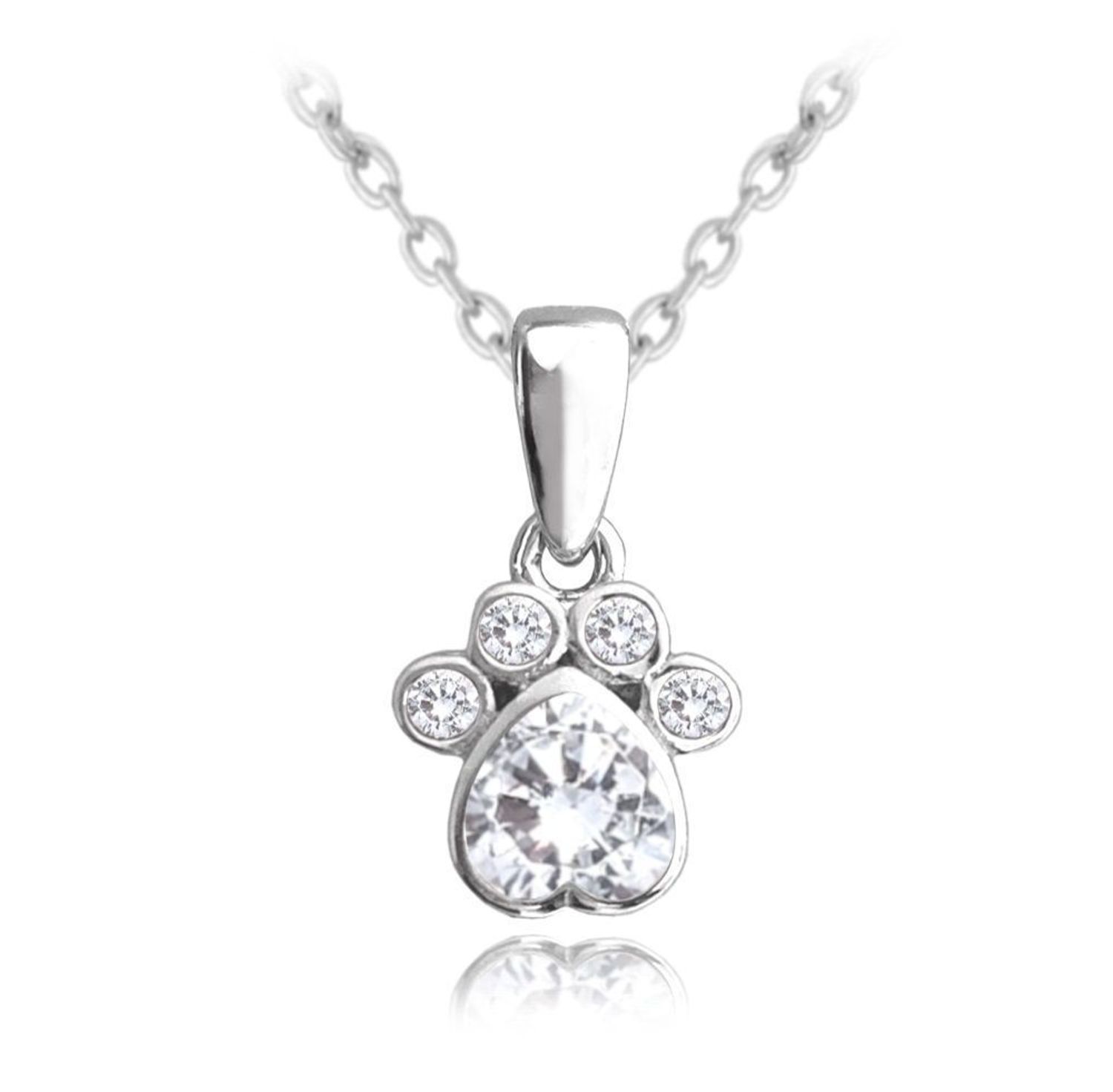 Naszyjnik 'Psia łapka' z cyrkonią JMAD0029SN38.jpg