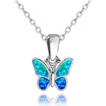 Srebrny naszyjnik błyszczący motyl z niebieskim opalem JMAD0040AN38.jpg