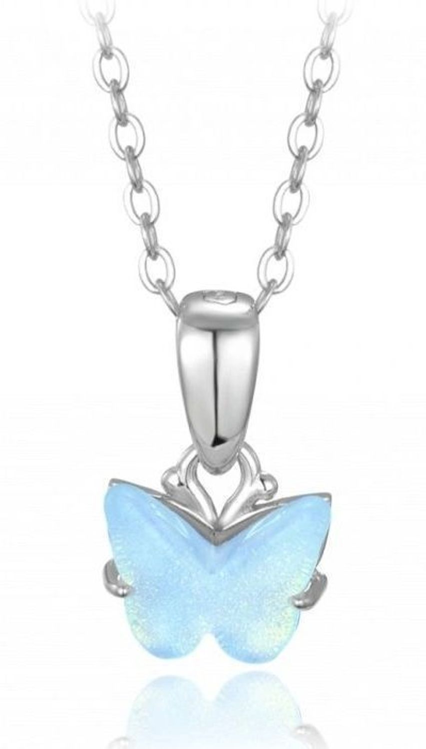 Naszyjnik srebrny niebieski motylek JMAD0050AN38. Naszyjnik srebrny dziecięcy. Naszyjnik dla dziewczynki, Srebrny naszyjnik z motylkiem. Naszyjnik srebrny z motylkiem na prezent..jpg
