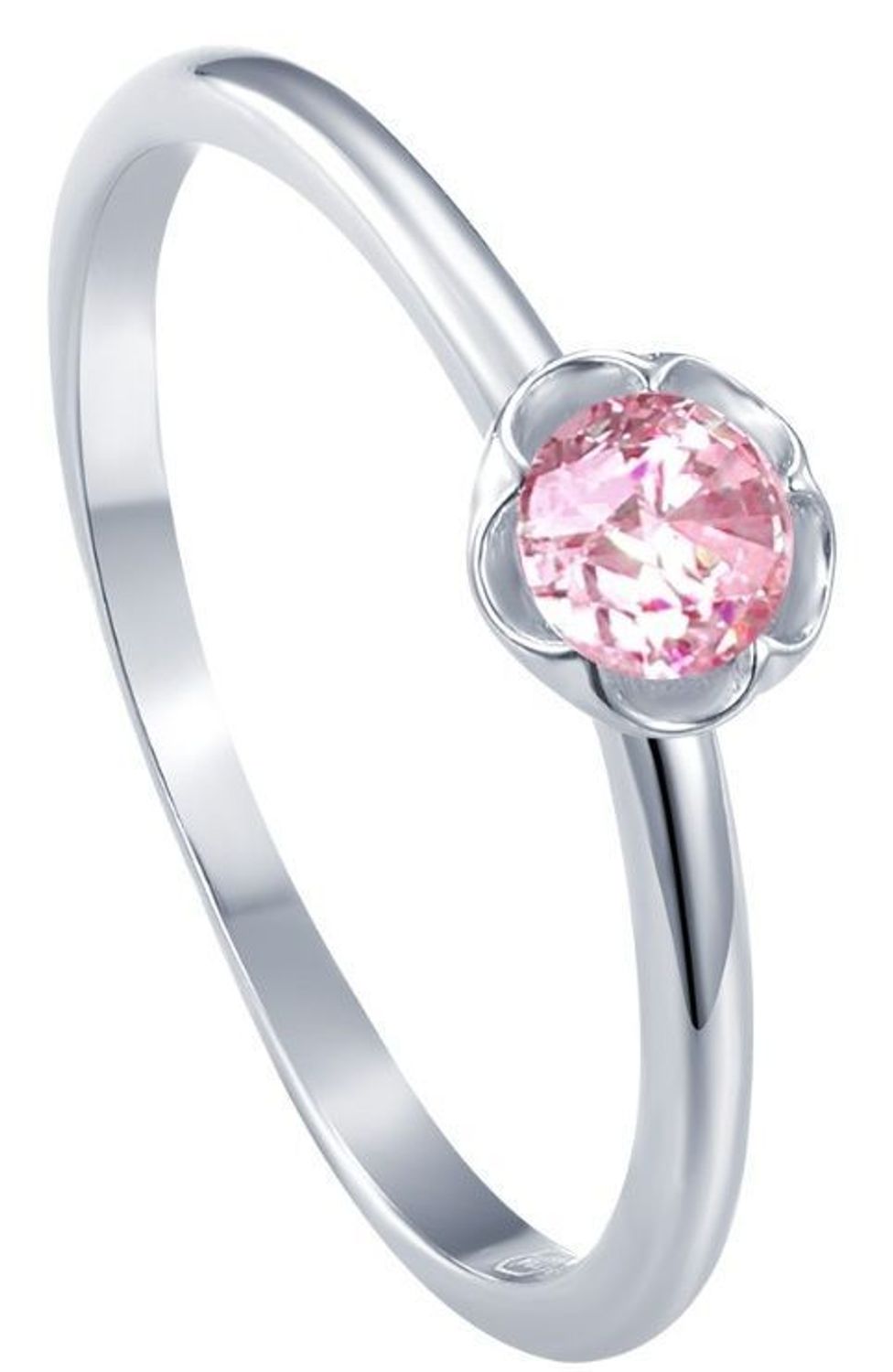 Pierścionek srebrny kwiatek różowa cyrkonia prób 925, JMAD0051PRSrebrny pierścionek wykonany z najwyższej jakości srebra w formie kwiatka z niebieską cyrkonią. Idealny pomysł na prezent..jpg