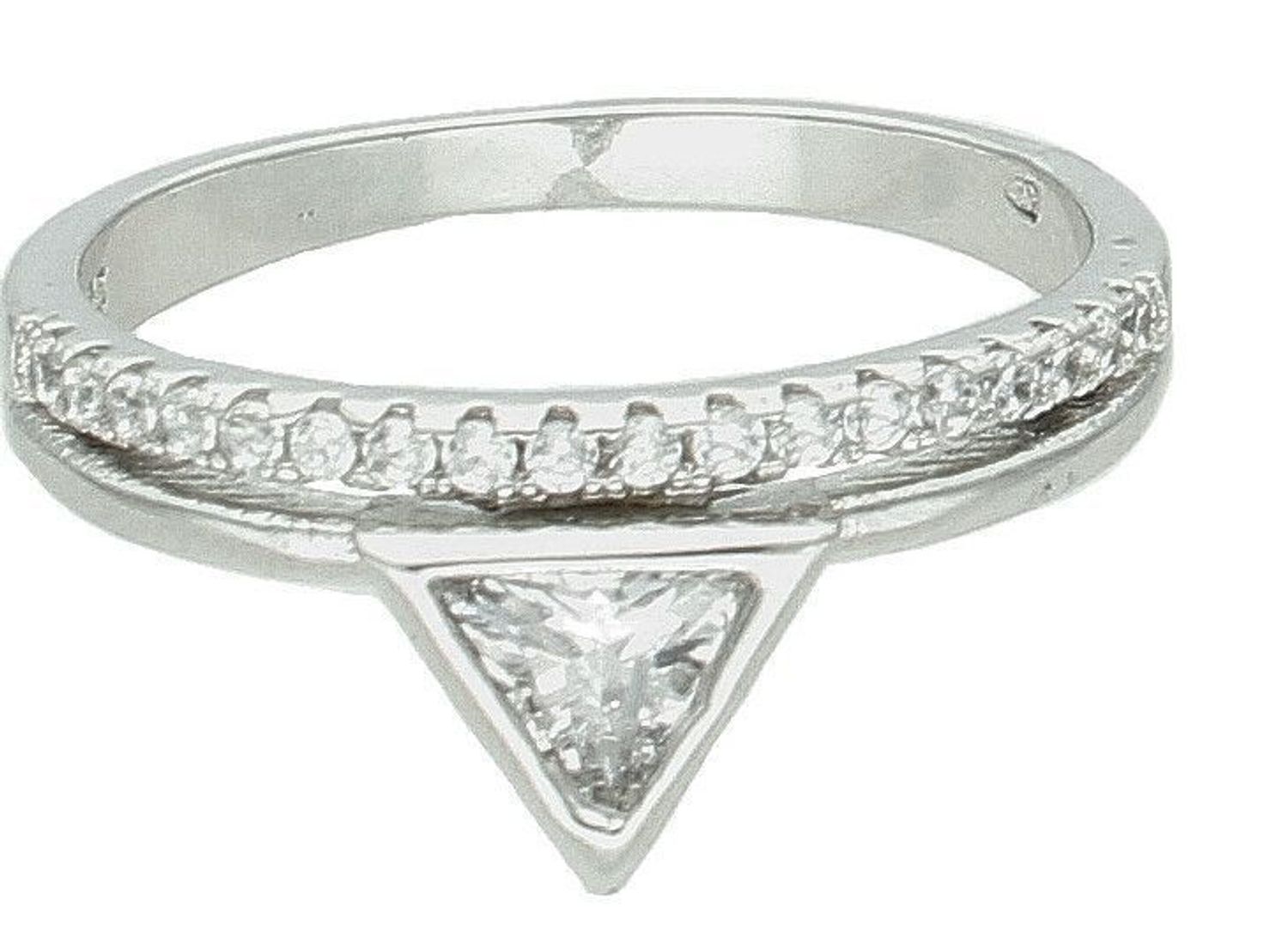 Srebrny pierścionek damski 925 trójkąt z cyrkoniami rozmiar 16 JMAN0028SR56. Srebrny pierścionek damski. Pierścionek damski srebrny z cyrkoniami. Pierścionek srebrny damski na prezent. (2).jpg