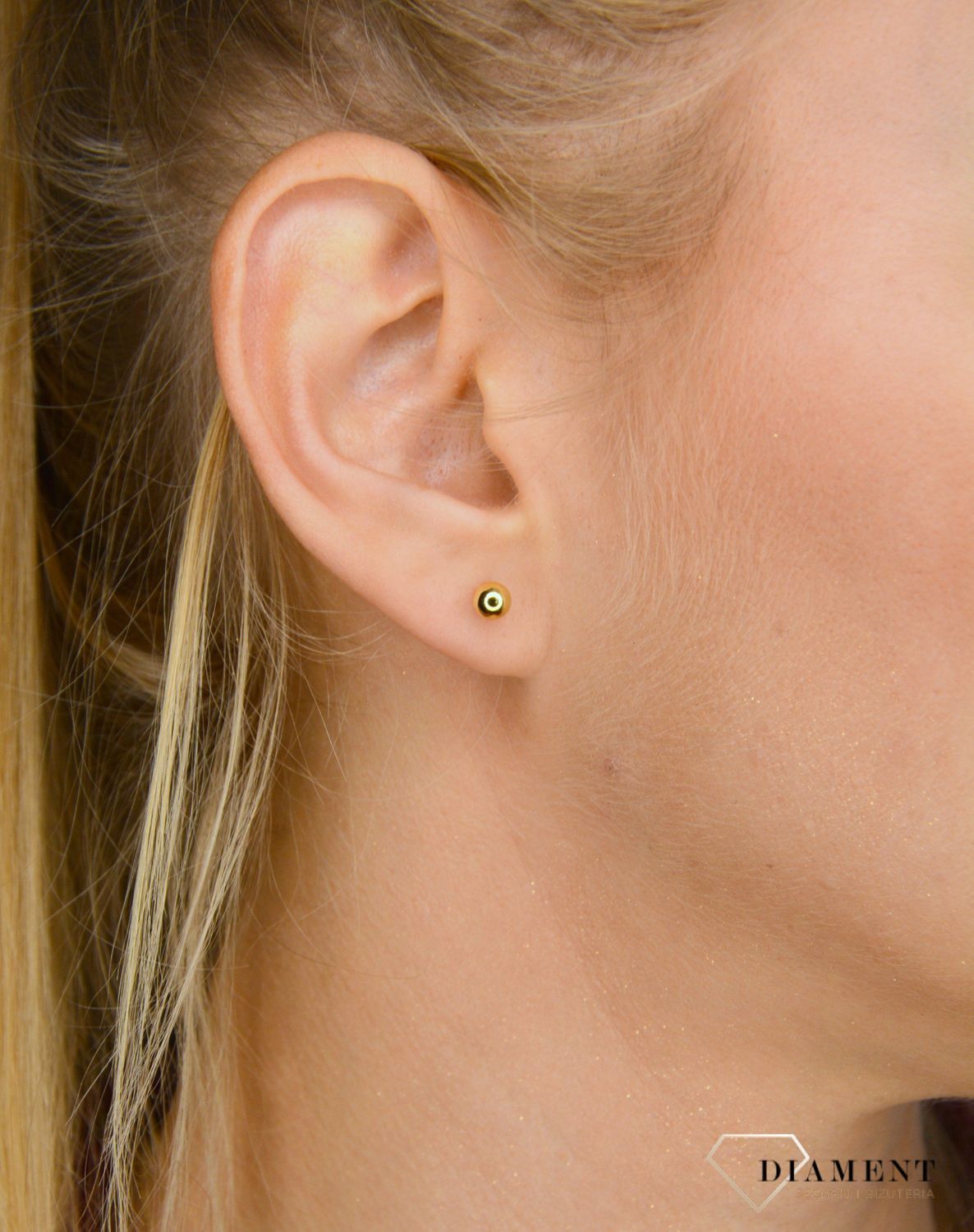 Kolczyki srebrne pozłacane kulki JMAN0031GE05.jpg