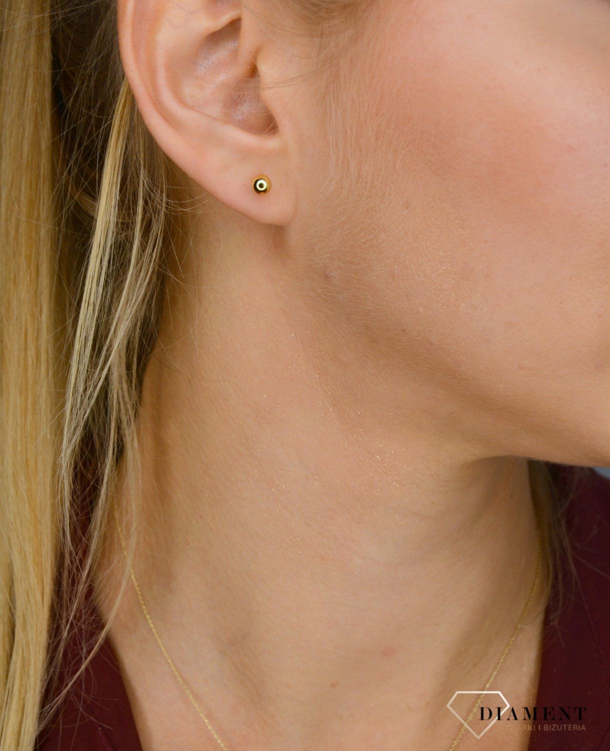 Kolczyki srebrne pozłacane kulki JMAN0031GE05.jpg