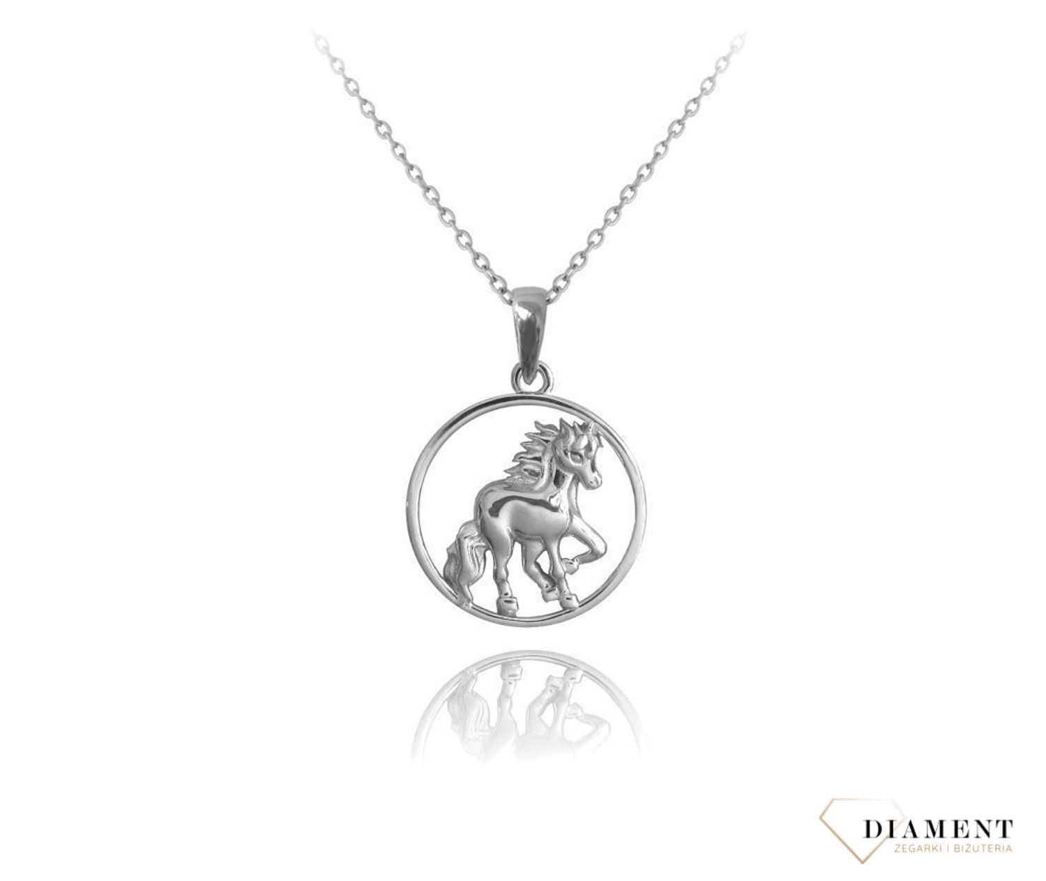 Naszyjnik srebrny 'Biegnący koń' JMAN0036SN42.jpg
