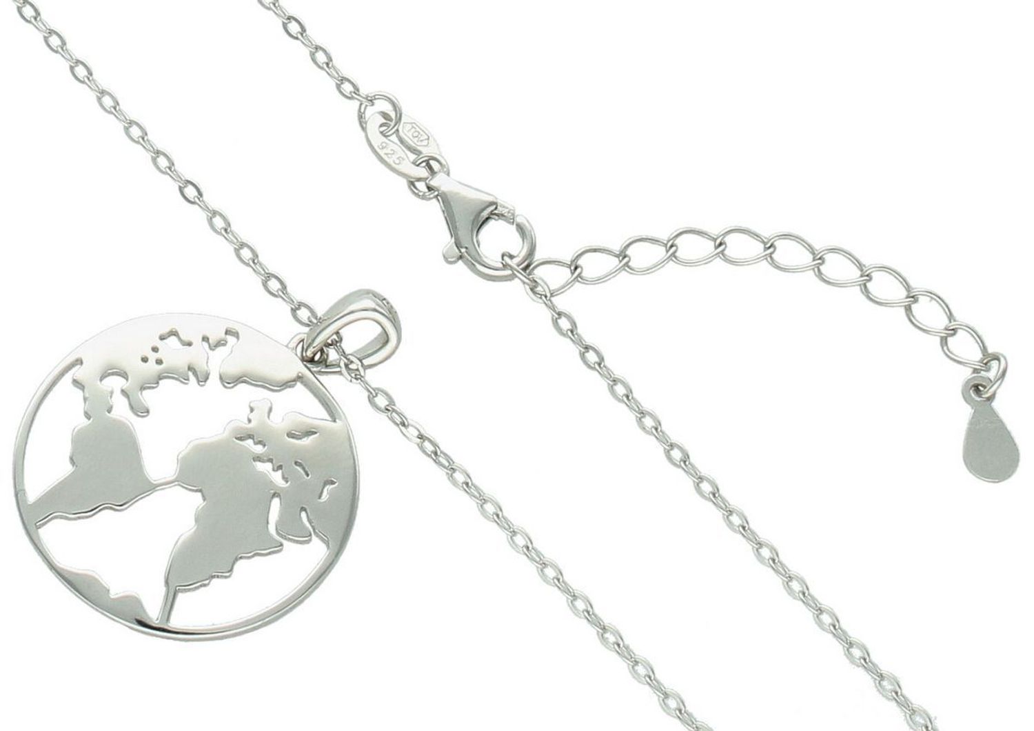 Srebrny naszyjnik mapa świata srebro 925 JMAN0061SN45.jpg