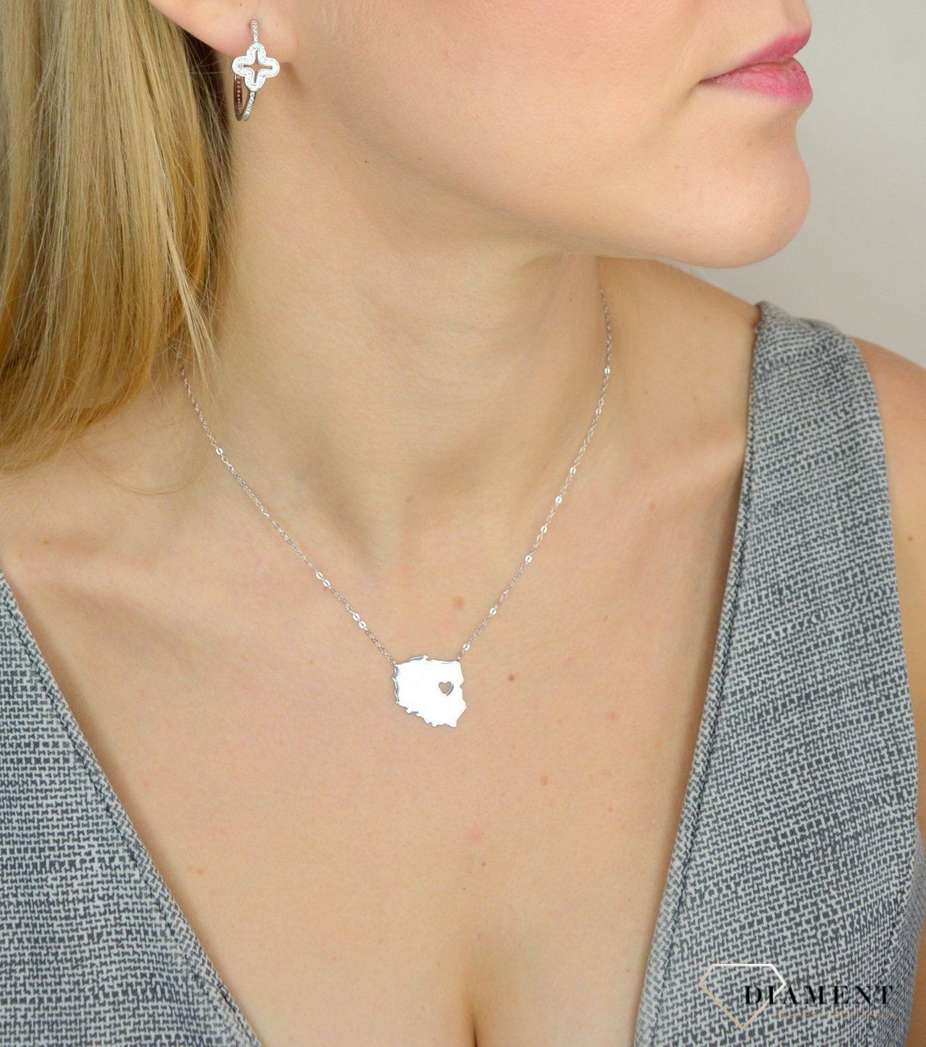 Naszyjnik srebrny celebrytka mapa JMAN0097PN45.jpg