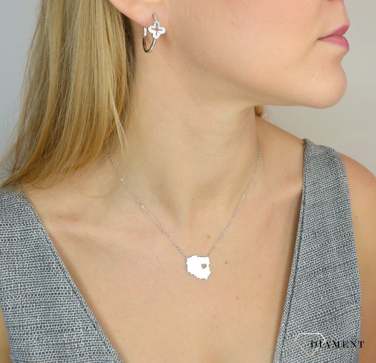 Naszyjnik srebrny celebrytka mapa JMAN0097PN45.jpg