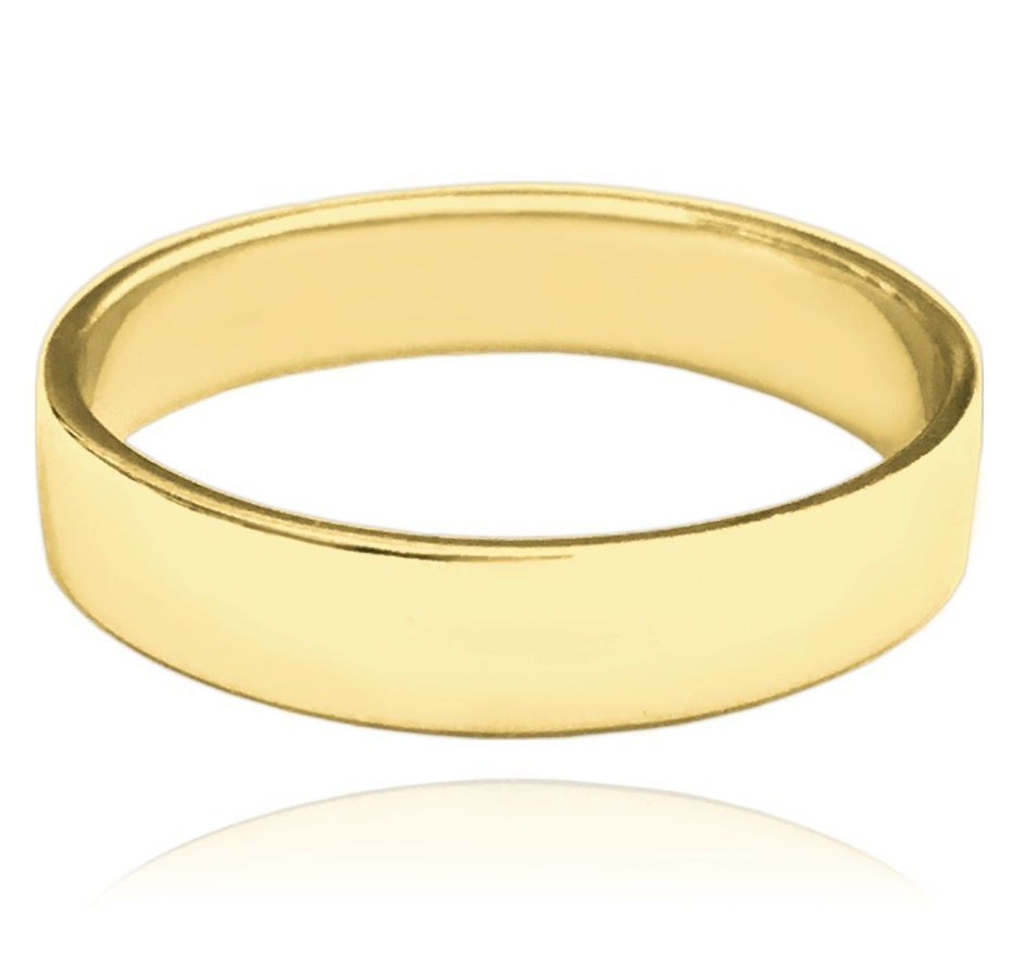 Pozłacana obrączka tradycyjna płaska 5 mm srebro 925.jpg