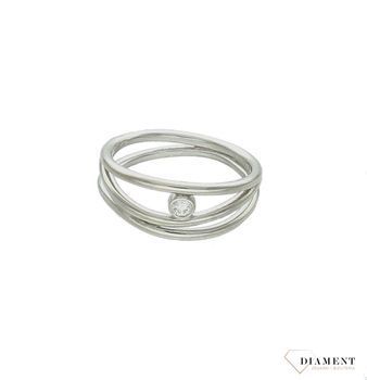 Srebrny pierścionek damski 925 z cyrkonią rozmiar 14 JMAN0149SR54  888.jpg