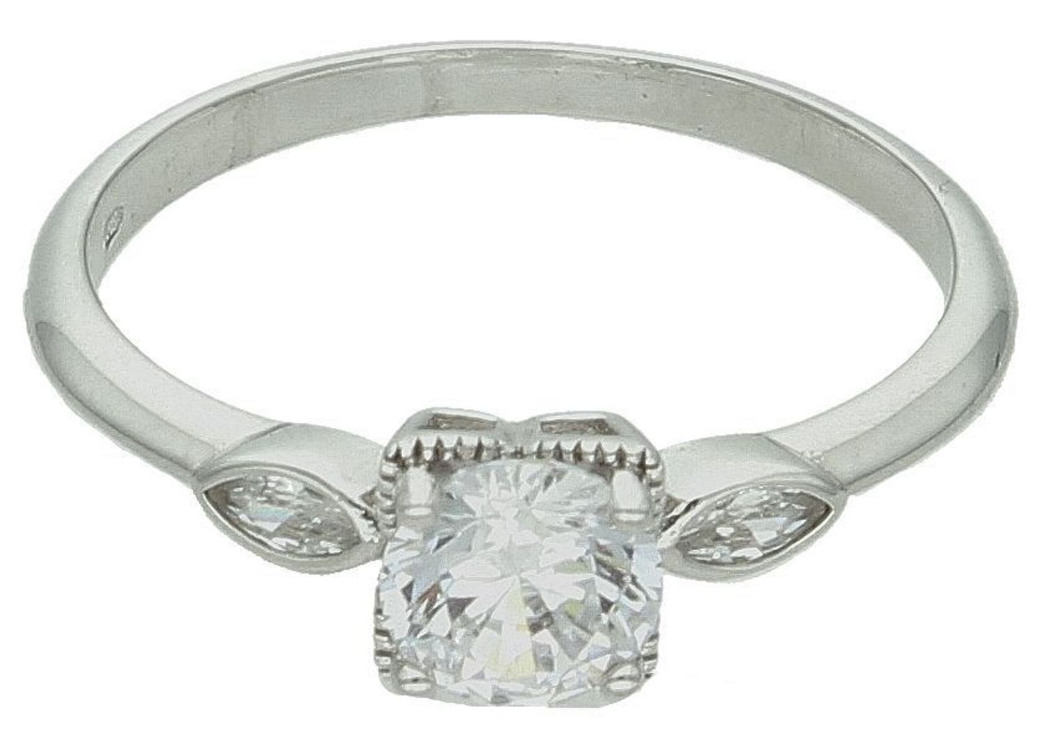 Pierścionek srebrny cyrkonia biała próba 925, JMAN0156SR59.jpg