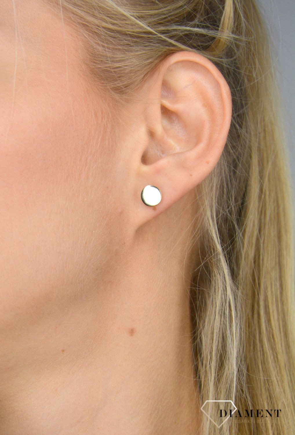 Kolczyki srebrno pozłacane płaskie kółka JMAN0181GE09.jpg