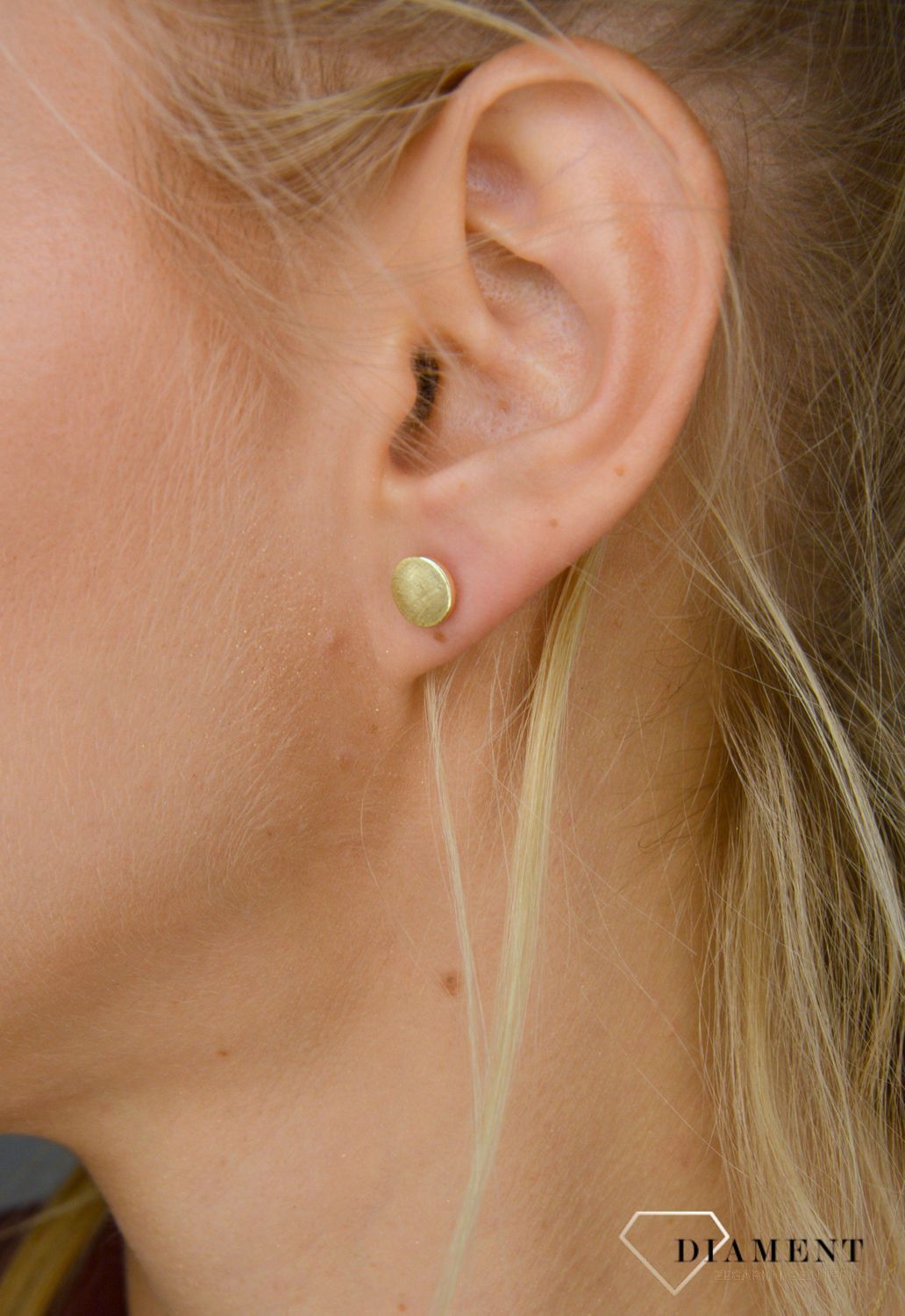 Kolczyki srebrne pozłacane matowe kółka.jpg