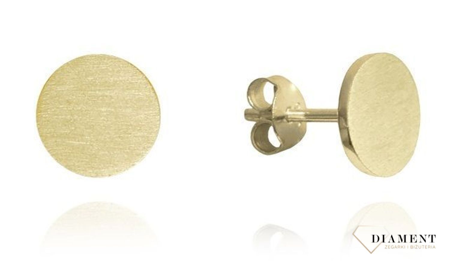 Kolczyki srebrne pozłacane matowe kółka.jpg