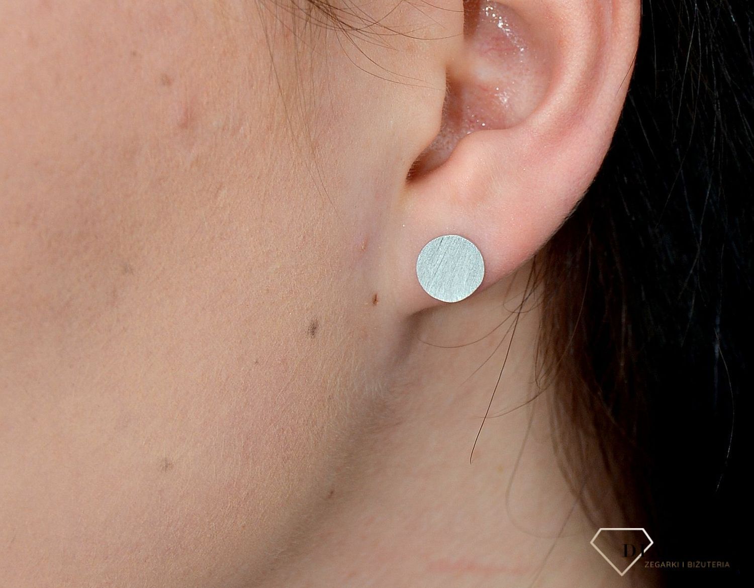 Kolczyki srebrne pozłacane matowe kółka JMAN0181ZE09.jpg