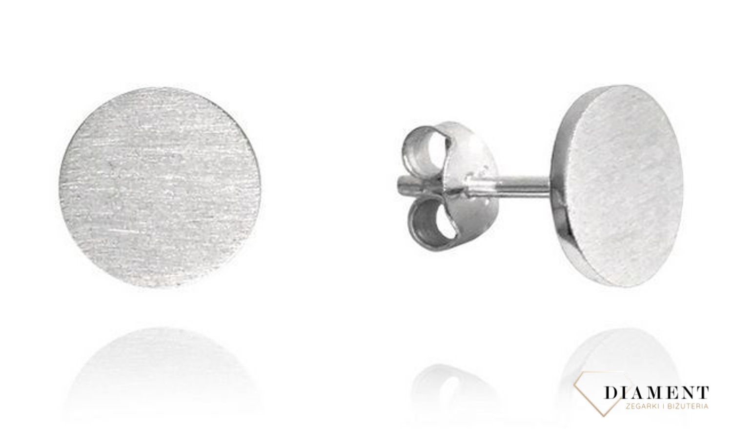 Kolczyki srebrne pozłacane matowe kółka JMAN0181ZE09.jpg