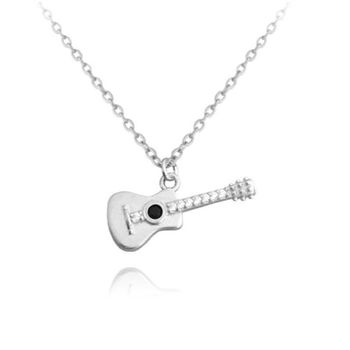 Srebrny naszyjnik MINET – Gitara z czarnymi cyrkoniami Ag 925.jpg