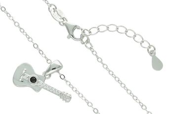 Srebrny naszyjnik MINET – Gitara z czarnymi cyrkoniami Ag 925fg (1).jpg