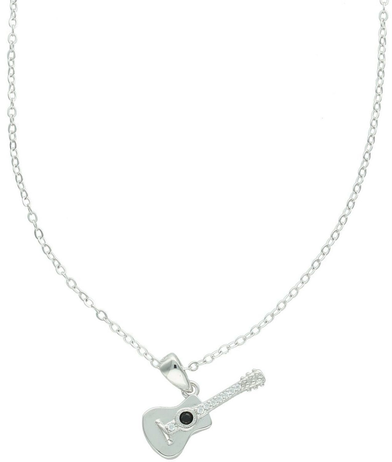 Srebrny naszyjnik MINET – Gitara z czarnymi cyrkoniami Ag 925fg (2).jpg