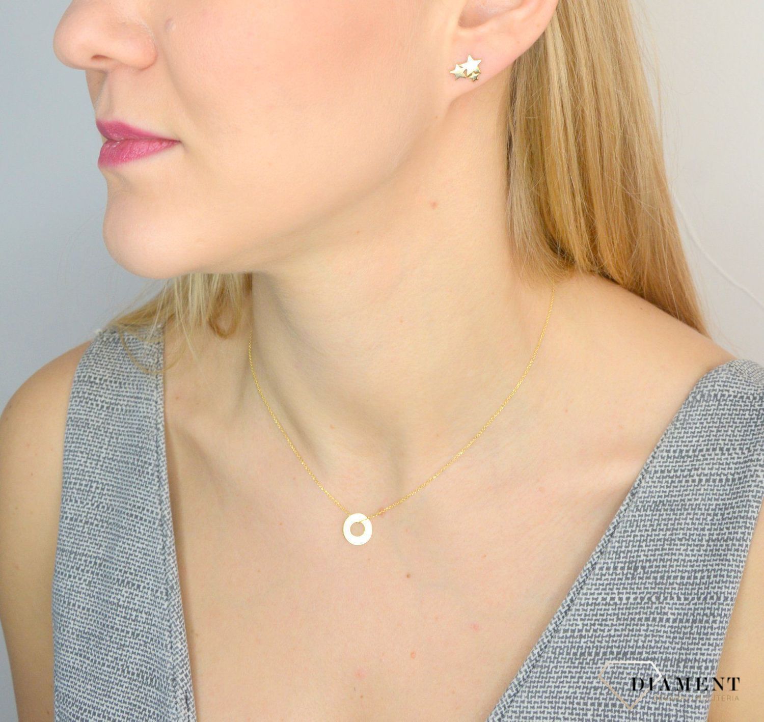 Srebrne kolczyki pozłacane na wkrętki 925 złote gwiazdki.jpg