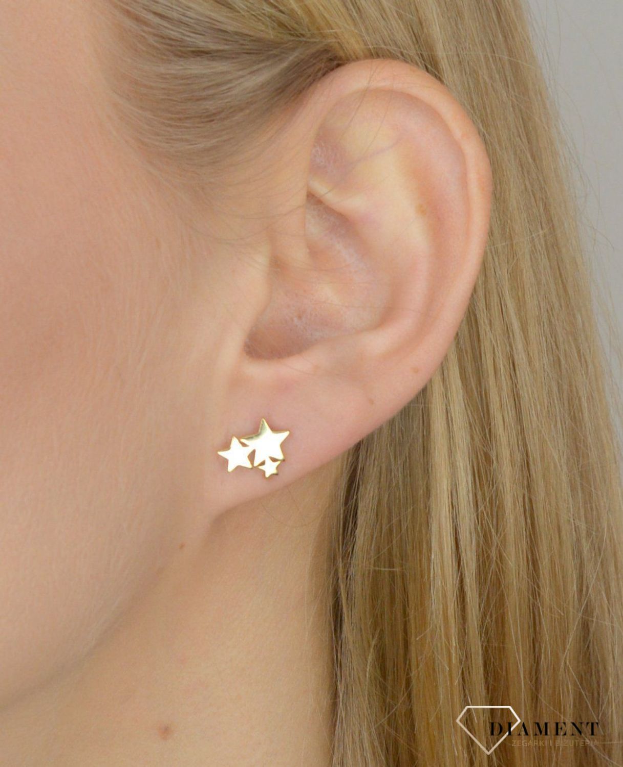 Srebrne kolczyki pozłacane na wkrętki 925 złote gwiazdki.jpg
