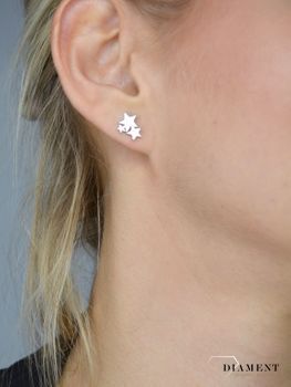 Srebrne kolczyki na wkrętki 925 gwiazdki JMAN0200SE00 💎 Srebrne kolczyki na wkrętki w formie połączonych gwiazdek (2).JPG