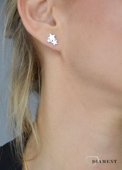 Srebrne kolczyki na wkrętki 925 gwiazdki JMAN0200SE00 💎 Srebrne kolczyki na wkrętki w formie połączonych gwiazdek (4).JPG