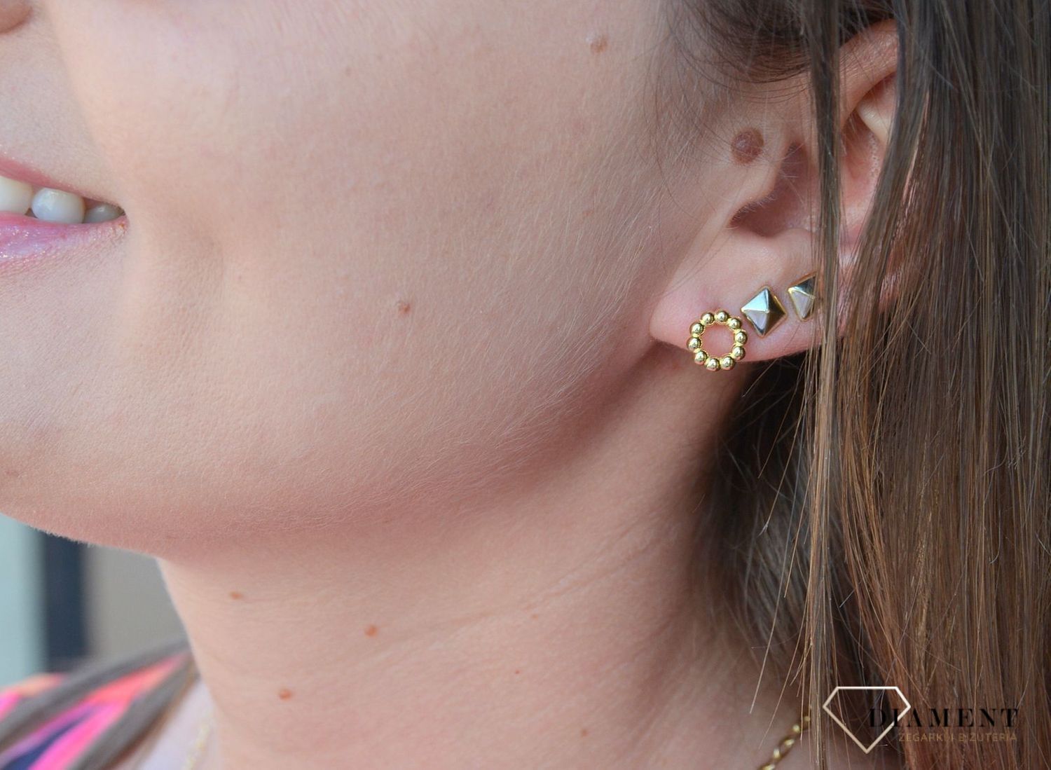 Srebrne kolczyki pozłacane ozdobne kółka JMAN0227GE00.jpg