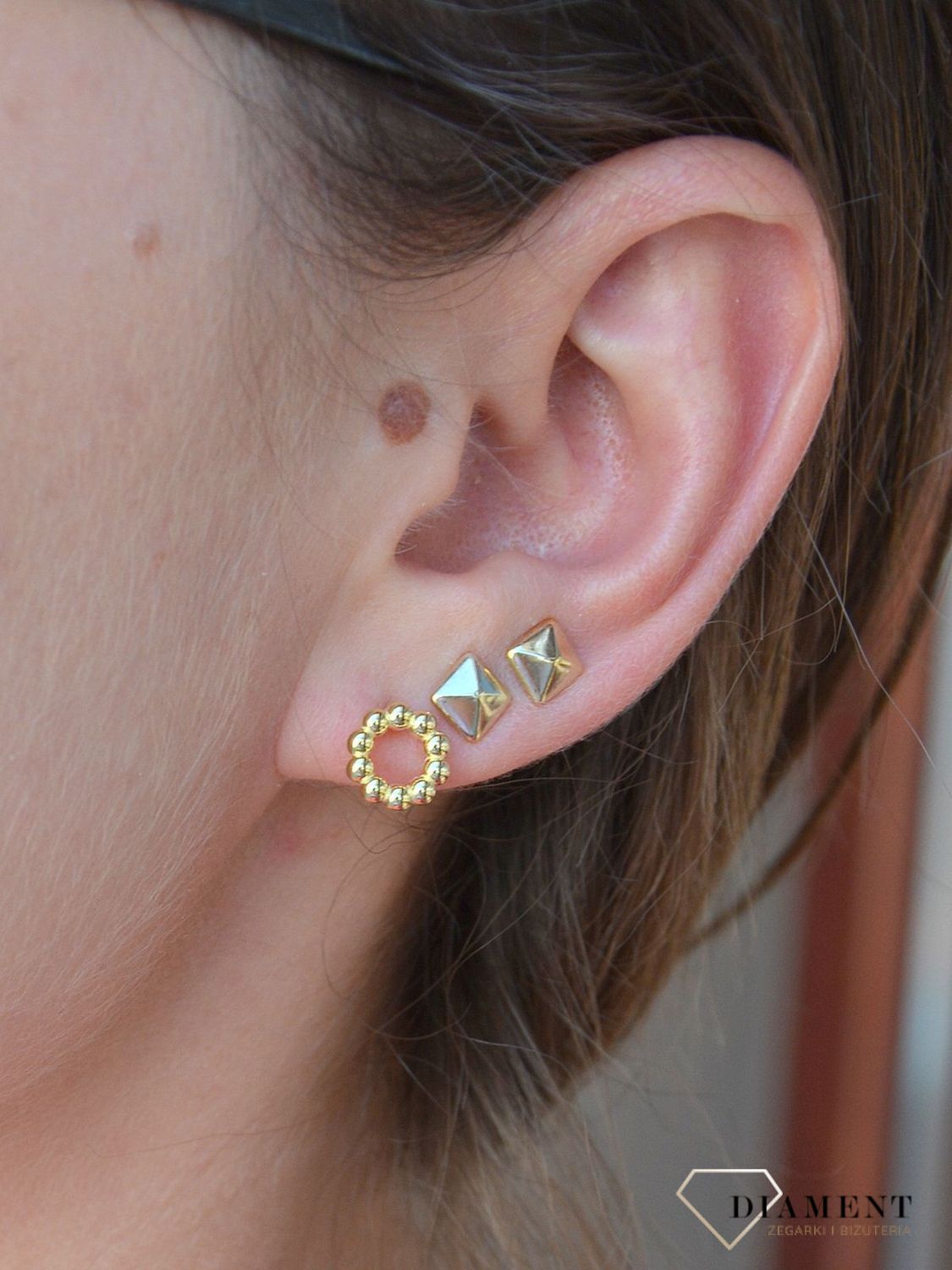 Srebrne kolczyki pozłacane ozdobne kółka JMAN0227GE00.jpg