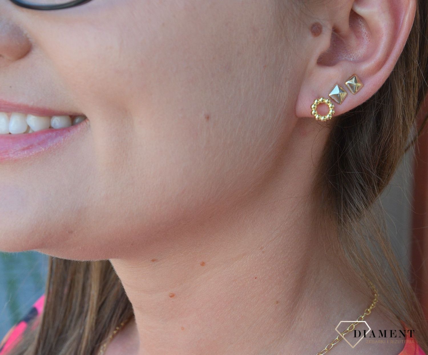 Srebrne kolczyki pozłacane ozdobne kółka JMAN0227GE00.jpg